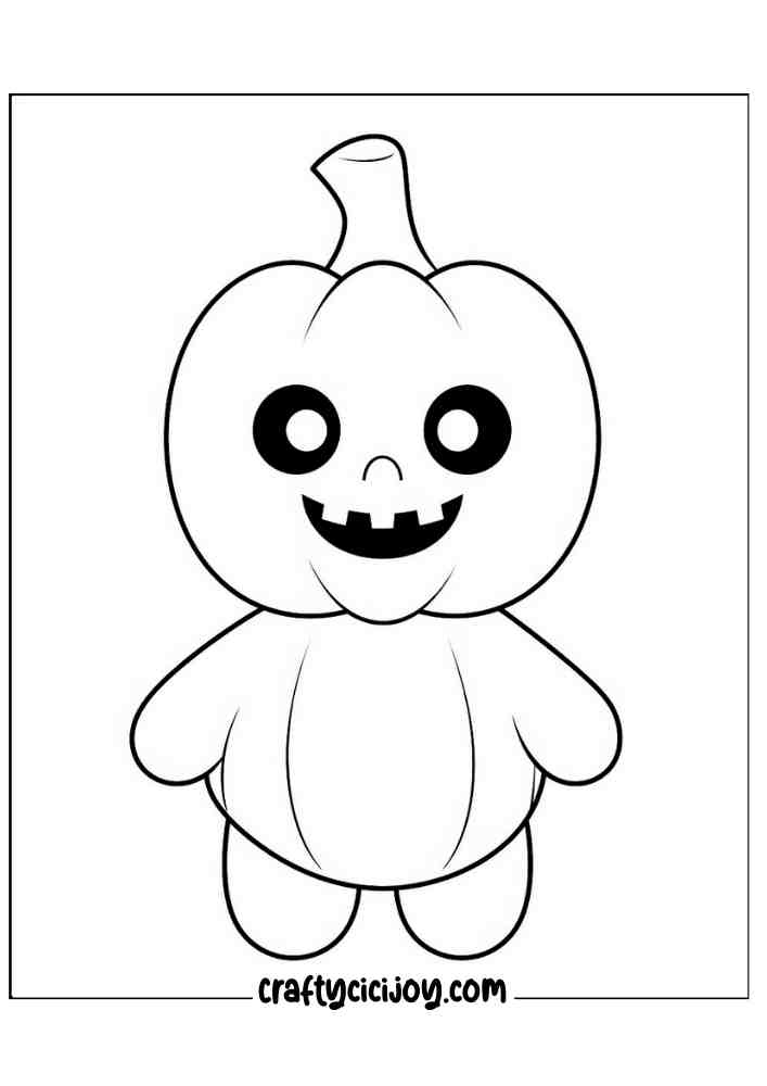 Easy Halloween Coloring Pages 48