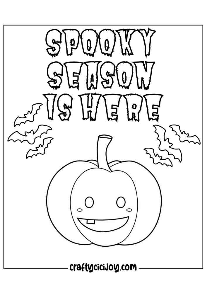 Easy Halloween Coloring Pages 52