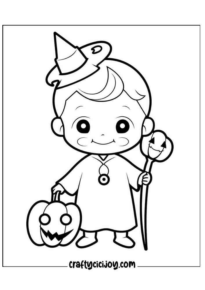 Easy Halloween Coloring Pages 56