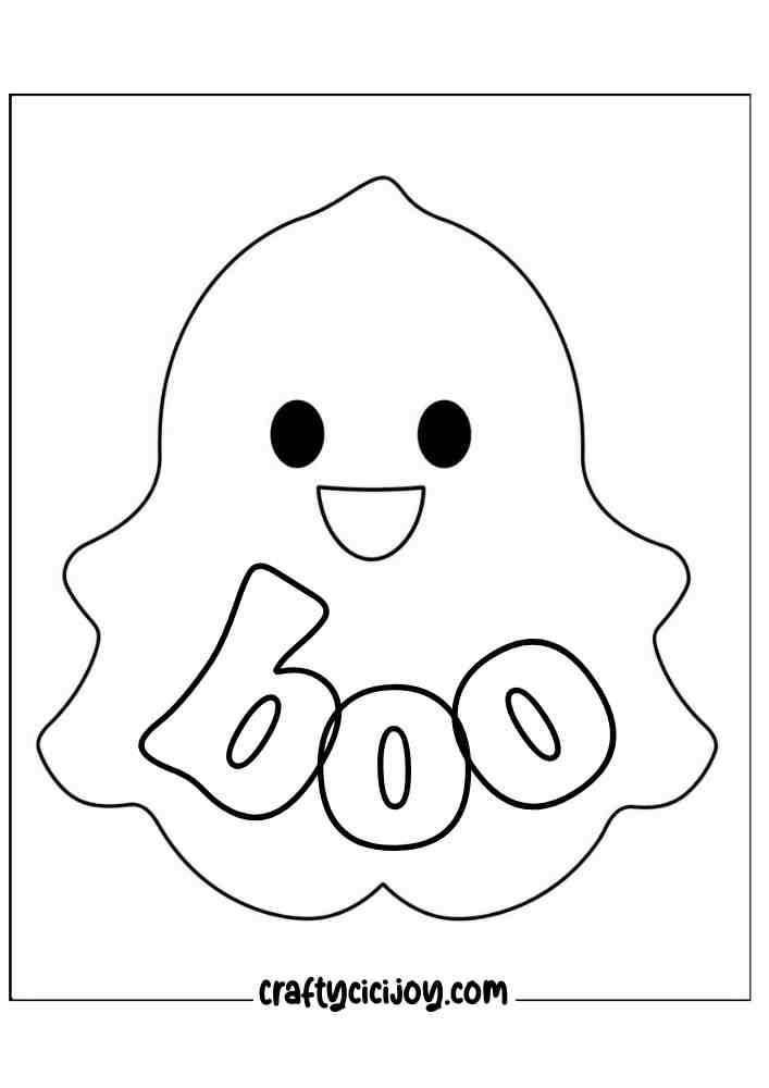 Easy Halloween Coloring Pages 57