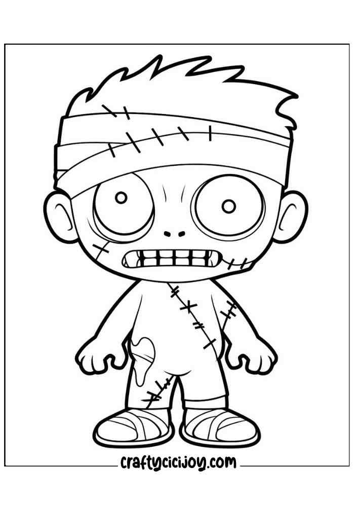 Easy Halloween Coloring Pages 7