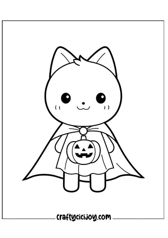 60 Easy Halloween Coloring Pages (100% Free PDF Printable) - Crafty ...