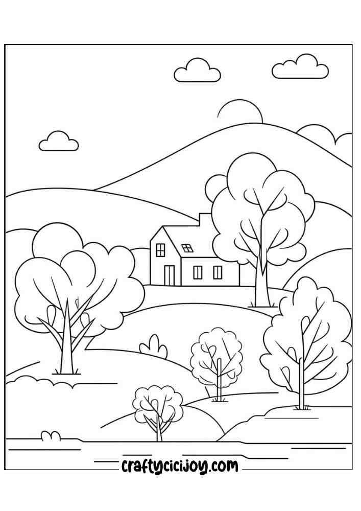 Fall Kids Coloring Pages 18