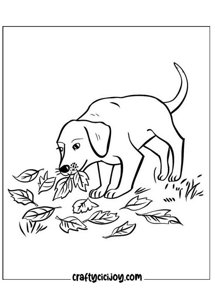 Fall Kids Coloring Pages 3