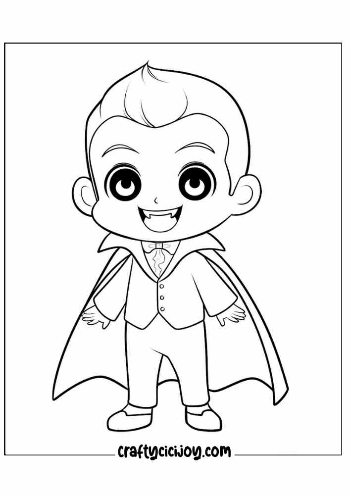 Vampire Coloring Pages 16