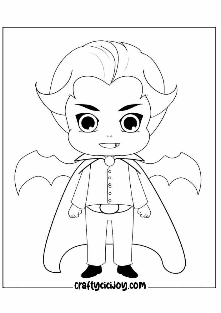 Vampire Coloring Pages 8