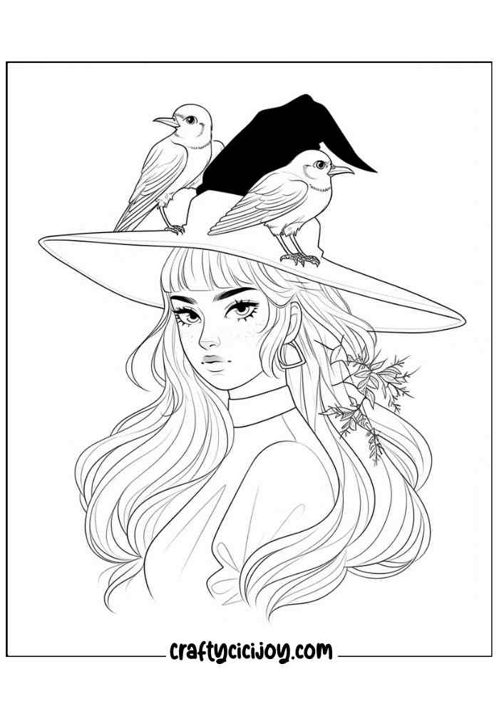 Witch Coloring Page 13