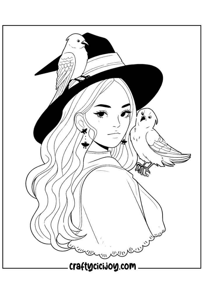 Witch Coloring Page 23