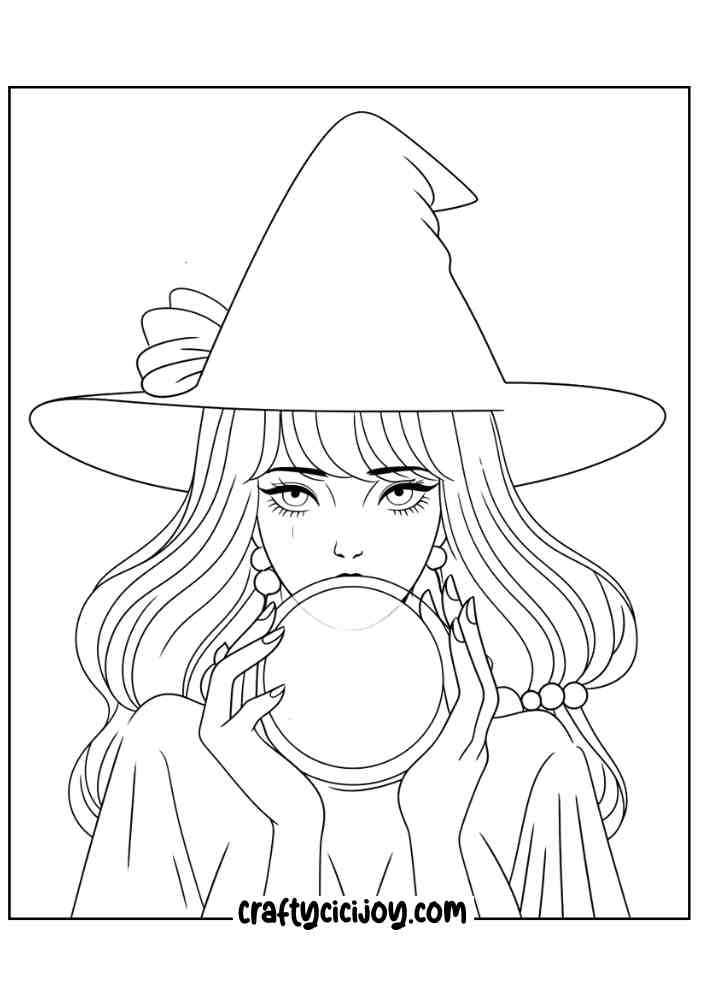 Witch Coloring Page 24