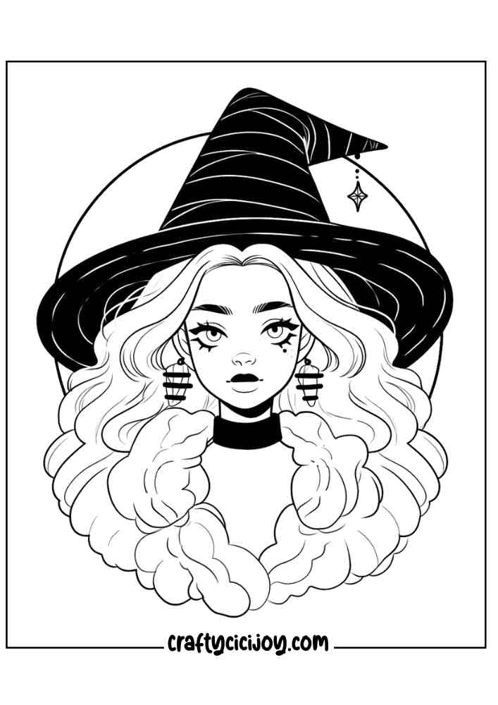 Witch Coloring Page 25