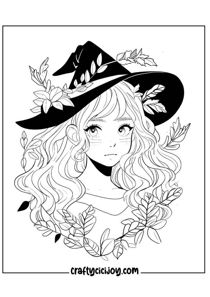Witch Coloring Page 3