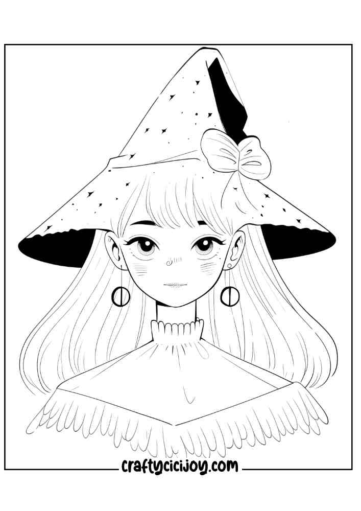 witch coloring pages 