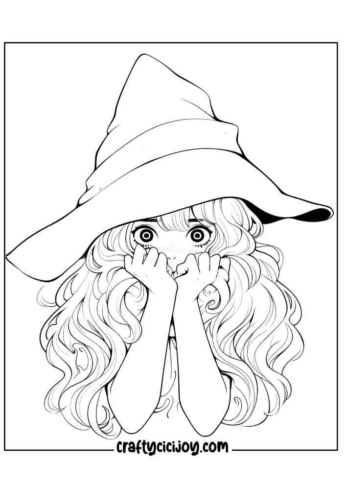 Witch Coloring Page 6