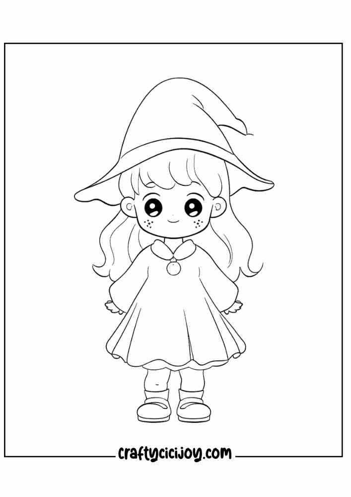 Witch Coloring Pages For Kids 13
