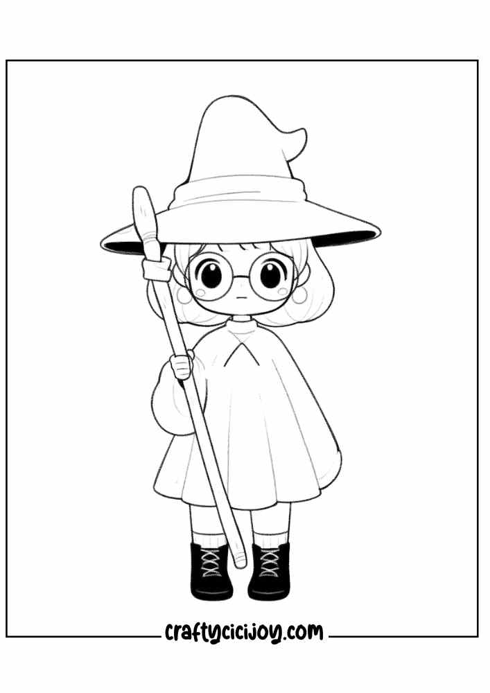 Witch Coloring Pages For Kids 14