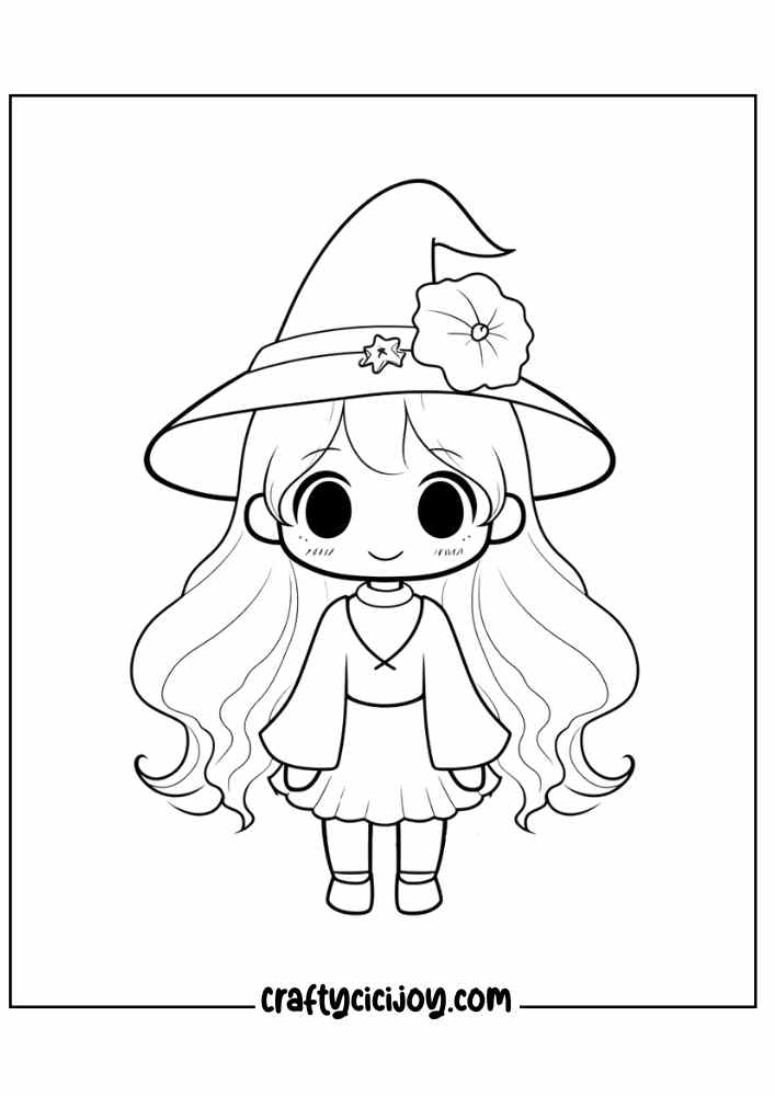 Witch Coloring Pages For Kids 16