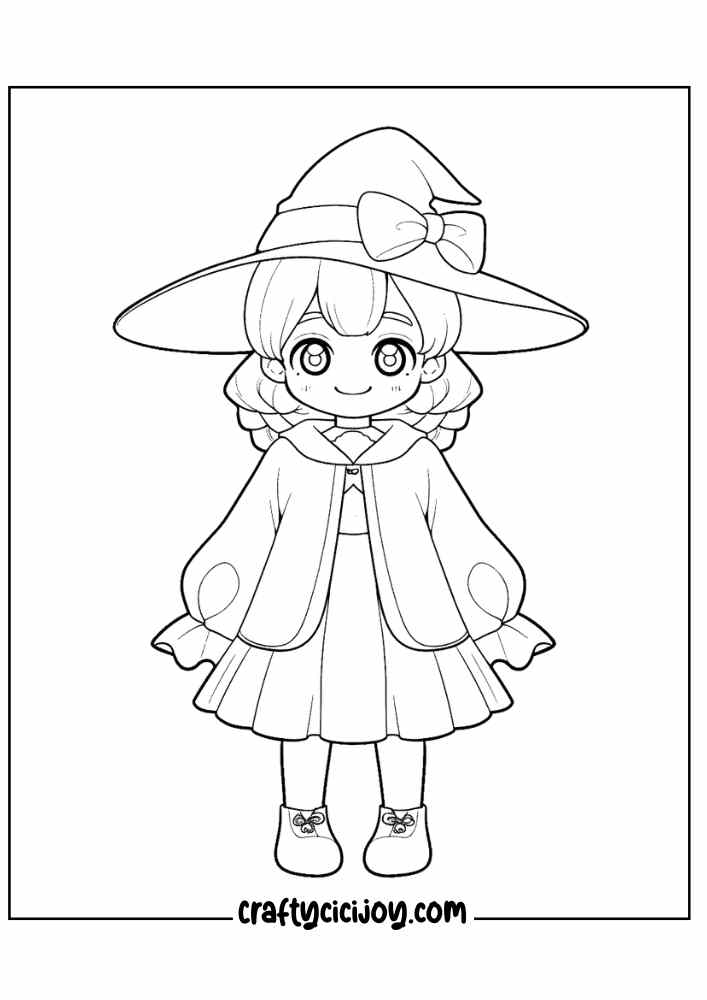 Witch Coloring Pages For Kids 17