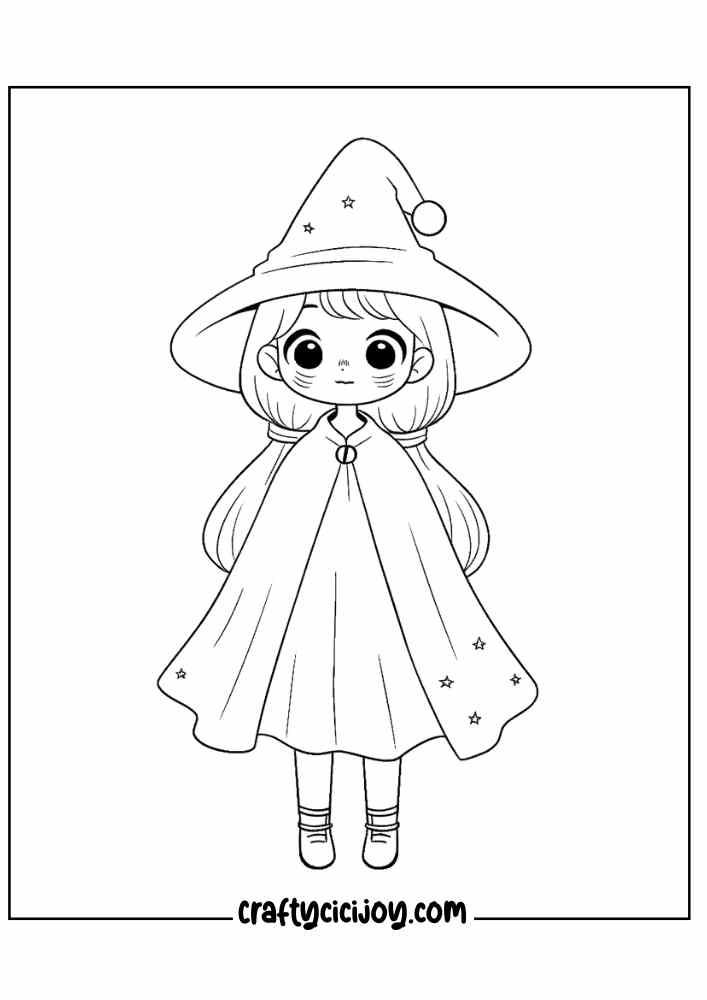 Witch Coloring Pages For Kids 19
