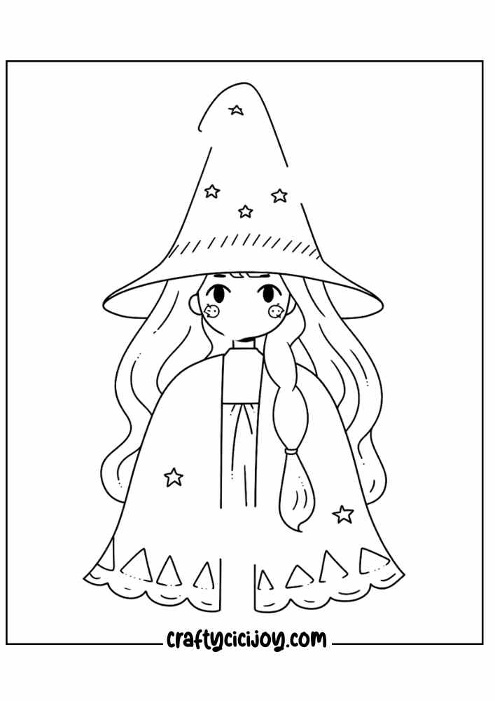 Witch Coloring Pages For Kids 2