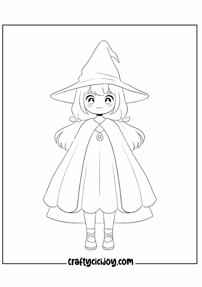 Witch Coloring Pages For Kids 21