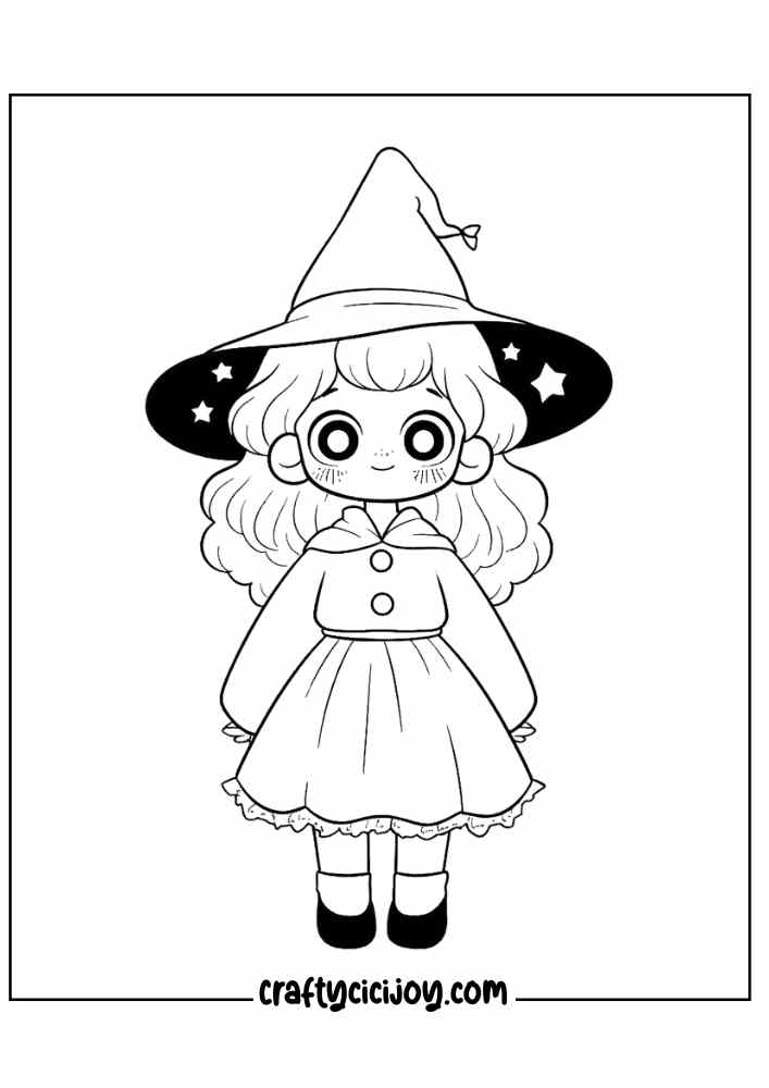 Witch Coloring Pages For Kids 22