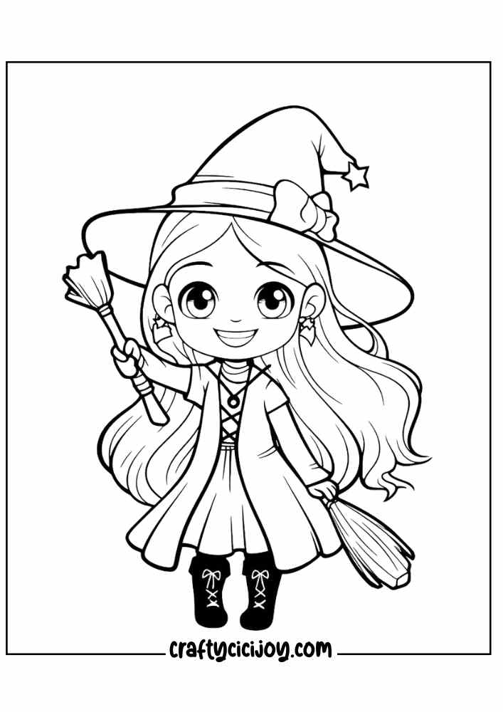 Witch Coloring Pages For Kids 25