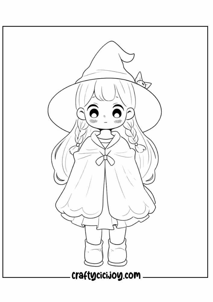 Witch Coloring Pages For Kids 4