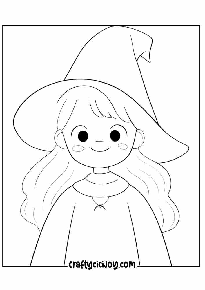 Witch Coloring Pages For Kids
