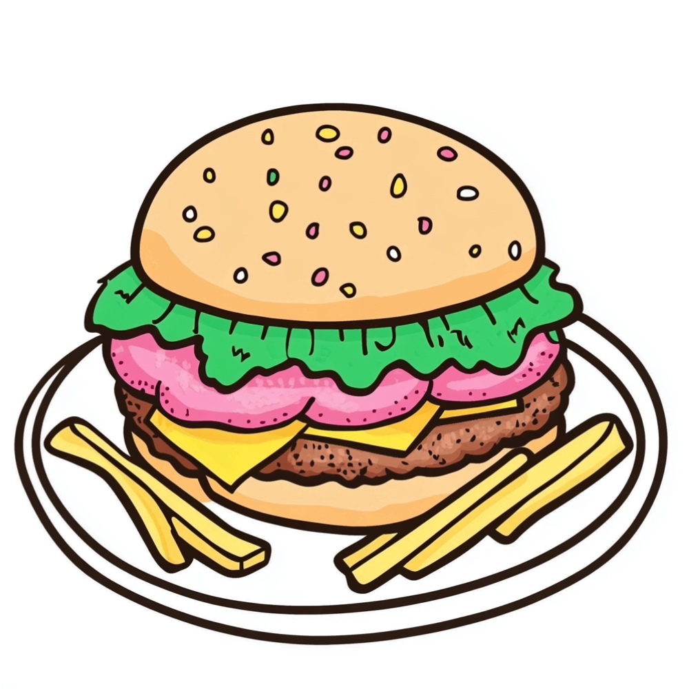 Free Food Coloring Pages