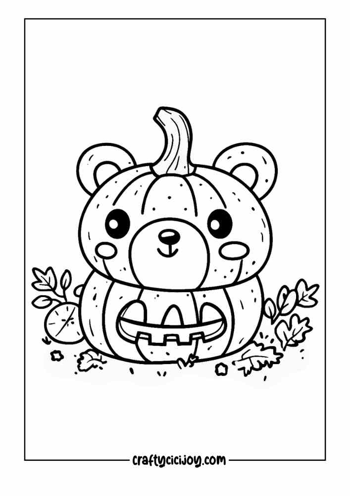 Cozy Halloween Coloring Page 11
