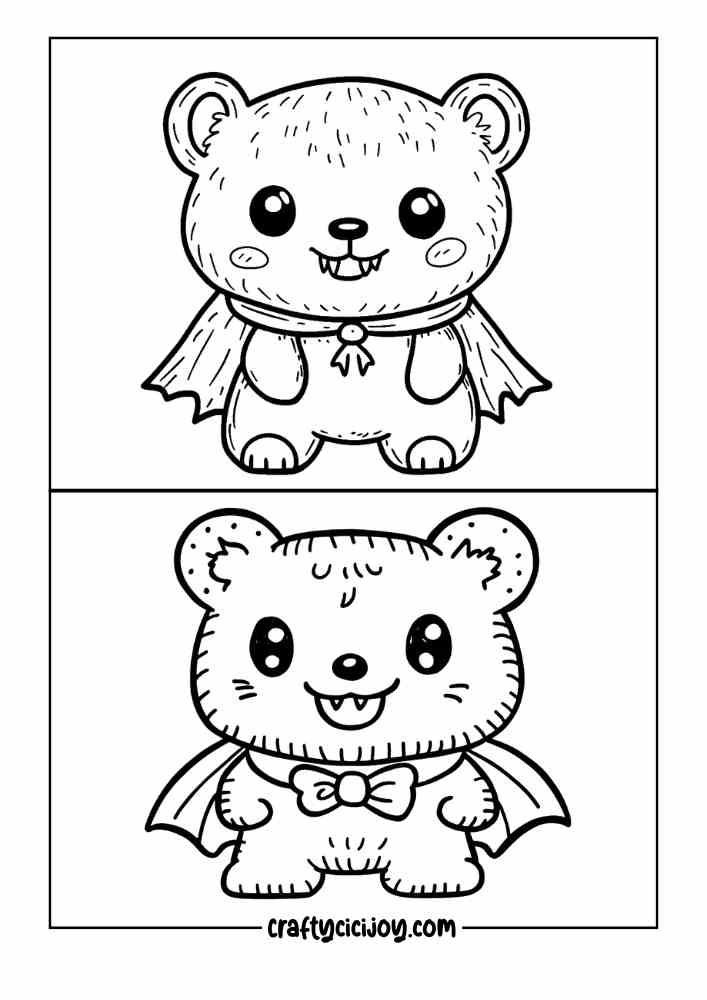 Cozy Halloween Coloring Page 2