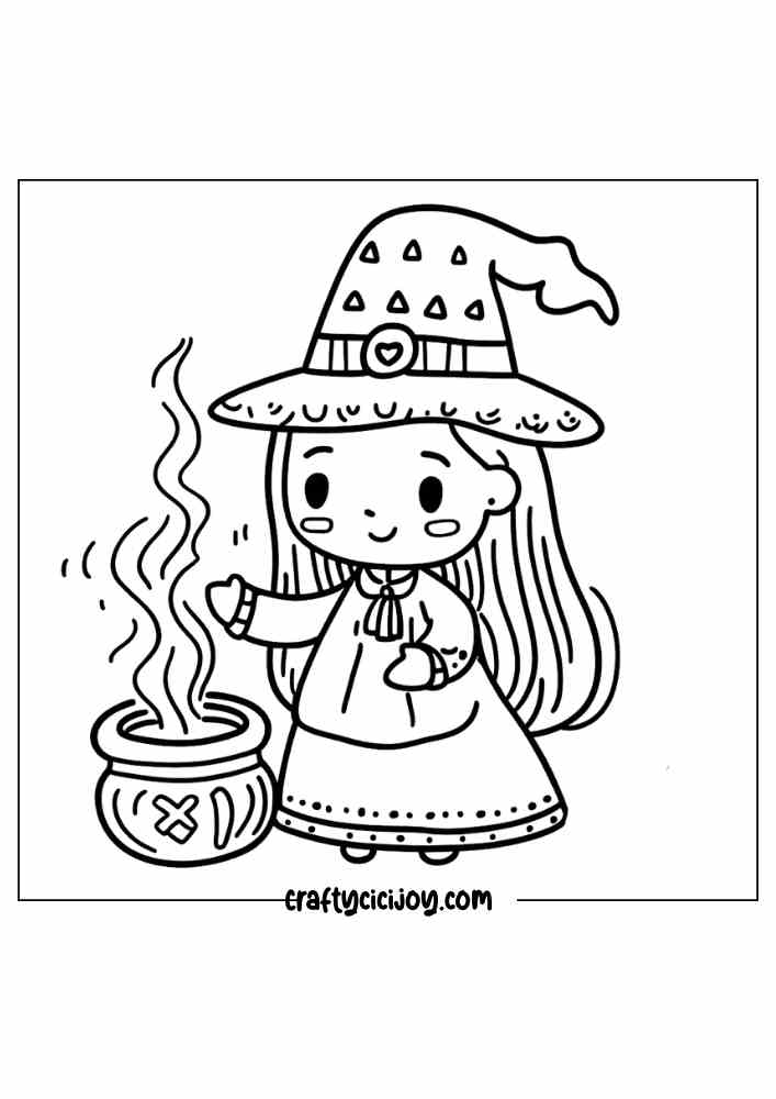 Cozy Halloween Coloring Page 27