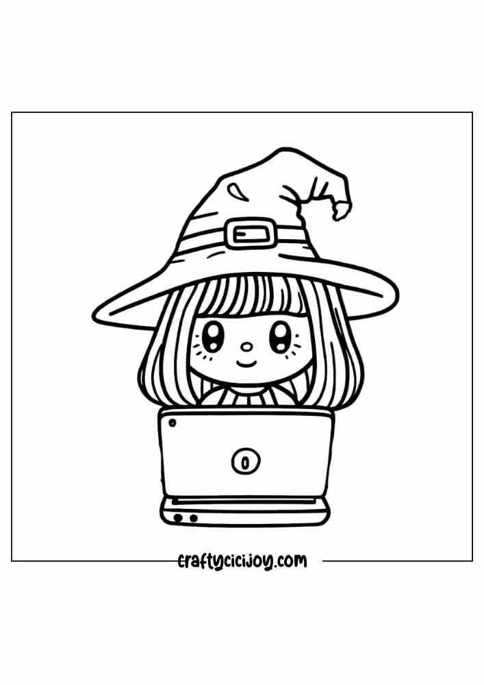 Cozy Halloween Coloring Page 31