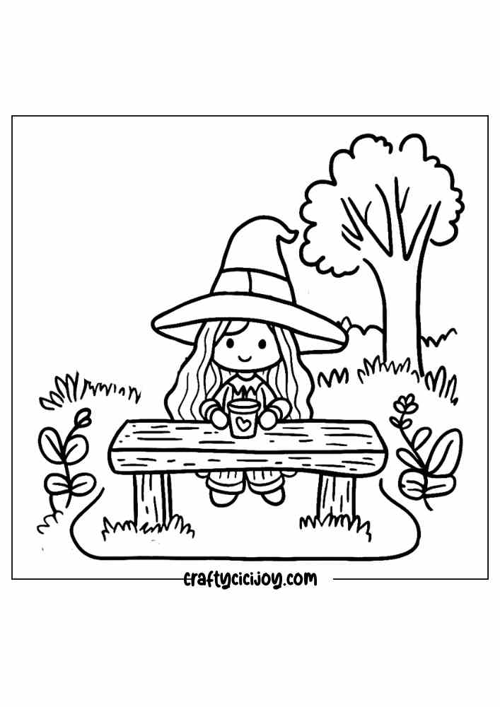Cozy Halloween Coloring Page 35