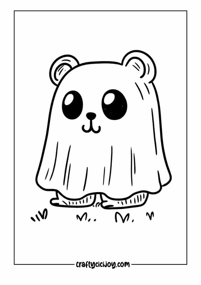 Cozy Halloween Coloring Page 6