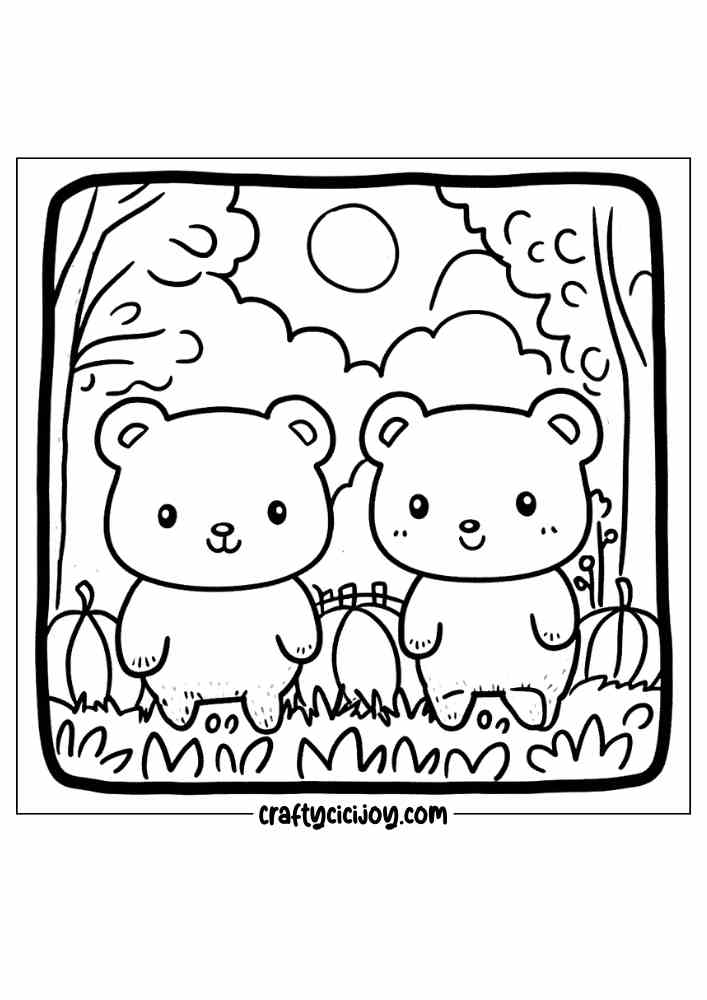 Cozy Halloween Coloring Page 7 1
