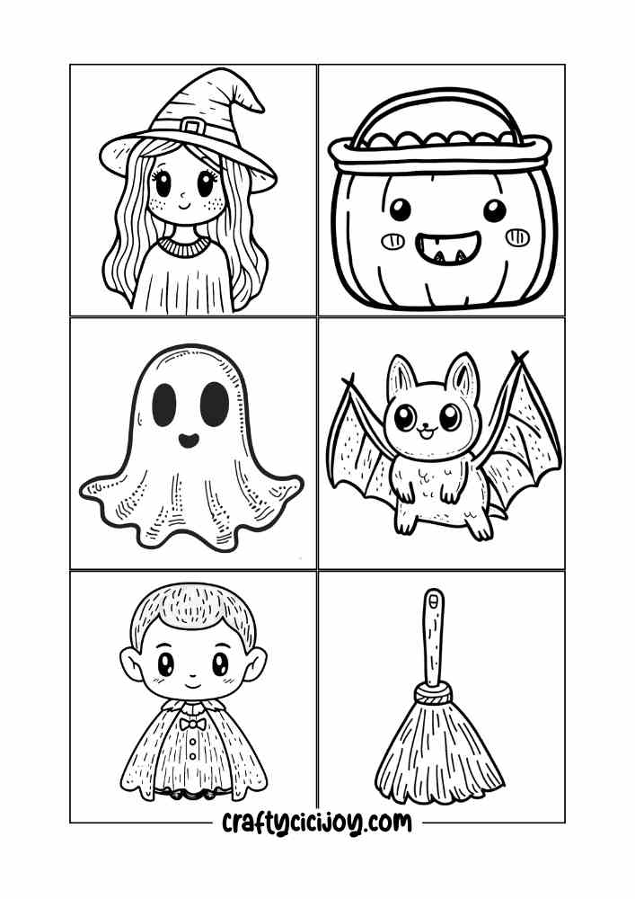 Cozy Halloween Coloring Page