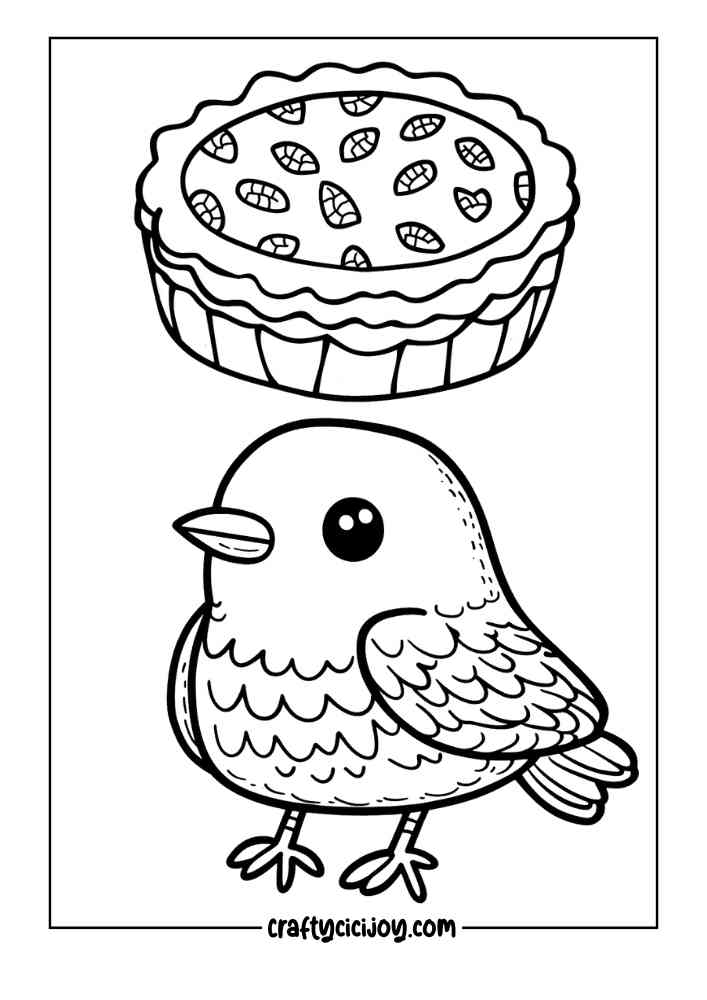 Fall Cozy Cute Coloring Page 12