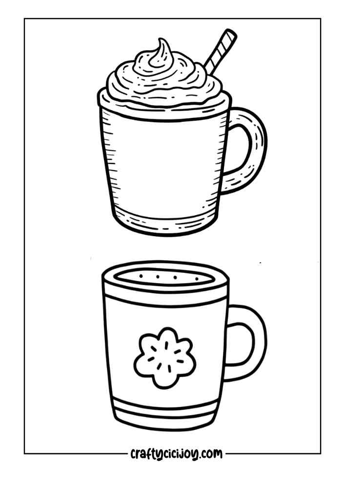 Fall Cozy Cute Coloring Page 13