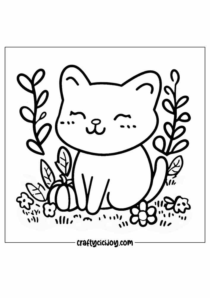 Fall Cozy Cute Coloring Page 4 1