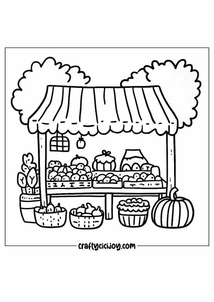 Fall Cozy Cute Coloring Page 8 1