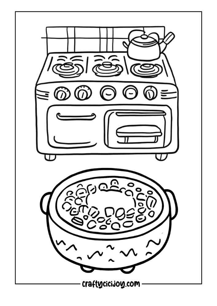 Fall Cozy Cute Coloring Page 9