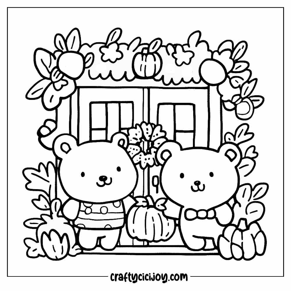 Fall cozy Coloring Pages 14