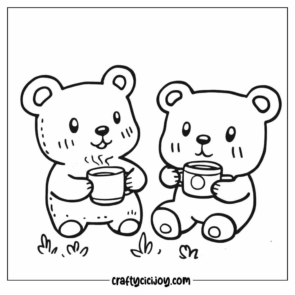 Fall cozy Coloring Pages 18