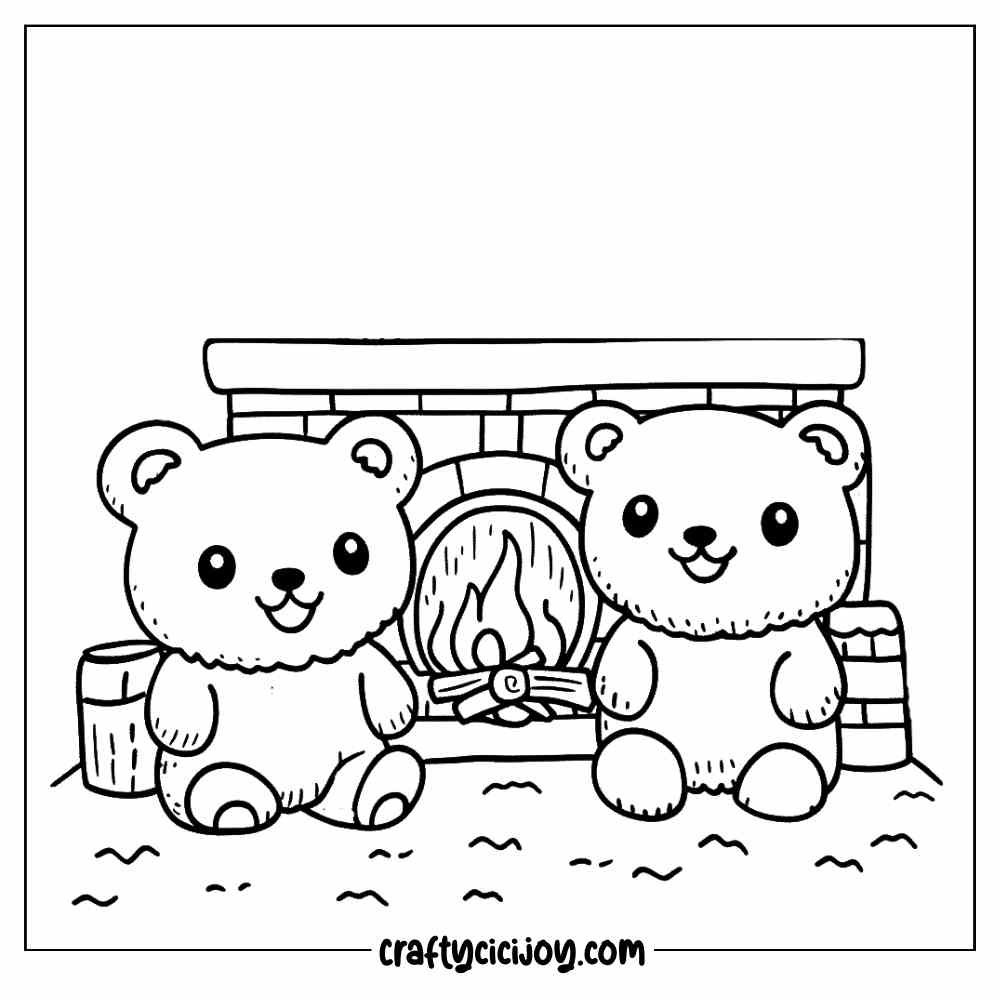 Fall cozy Coloring Pages 21