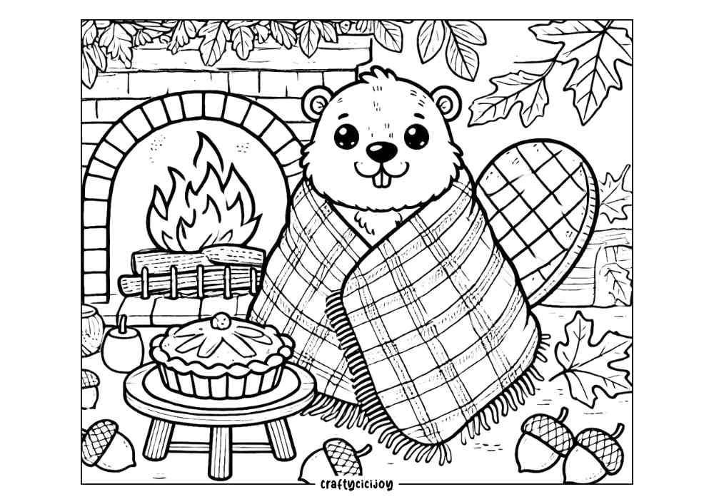 cute thanksgiving coloring page
