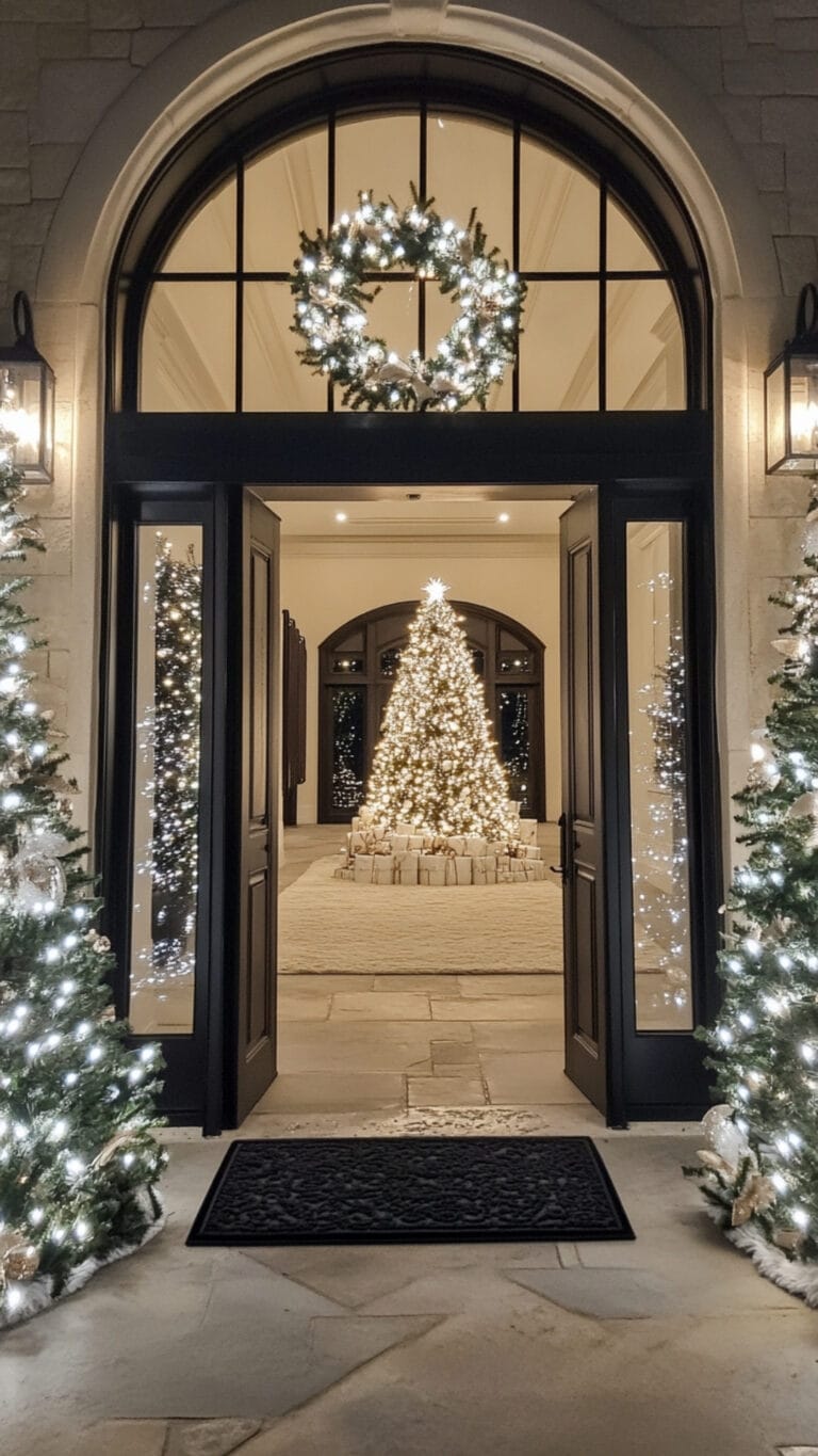 aesthetic Christmas tree photo wallpaper