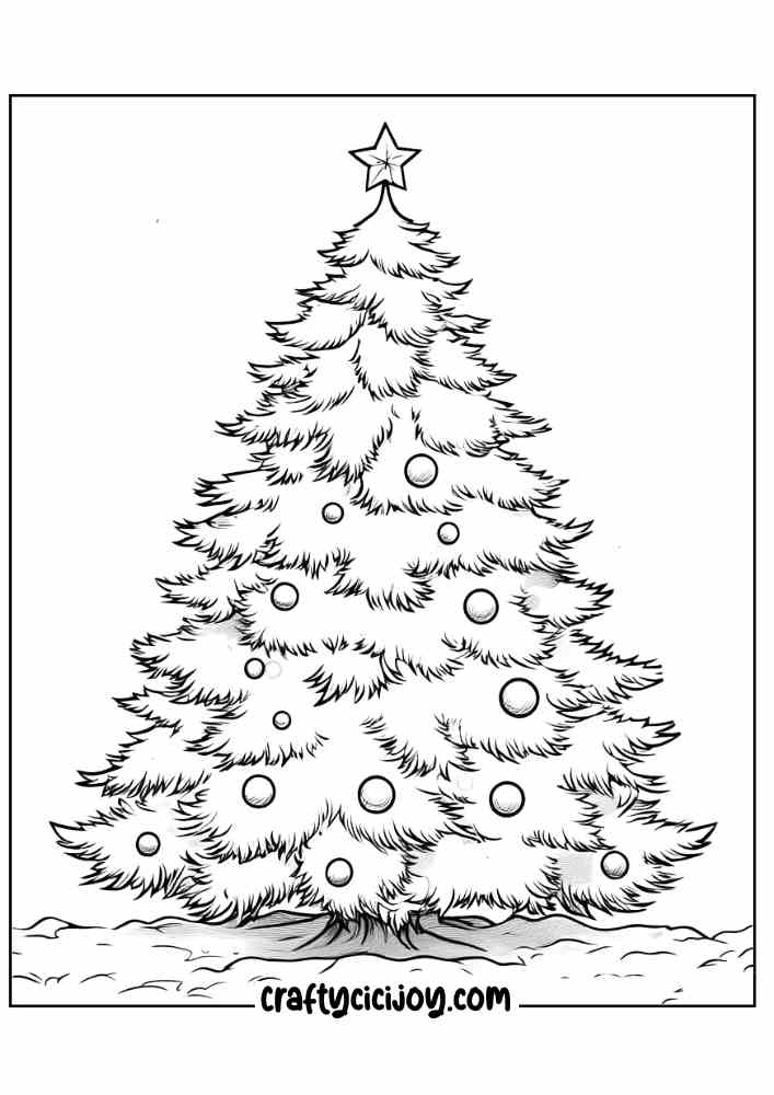 Christmas Tree Coloring Page 18