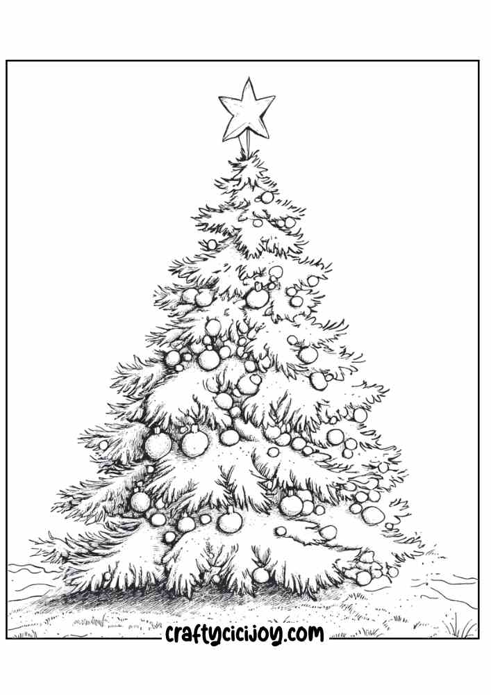 Christmas Tree Coloring Page 20