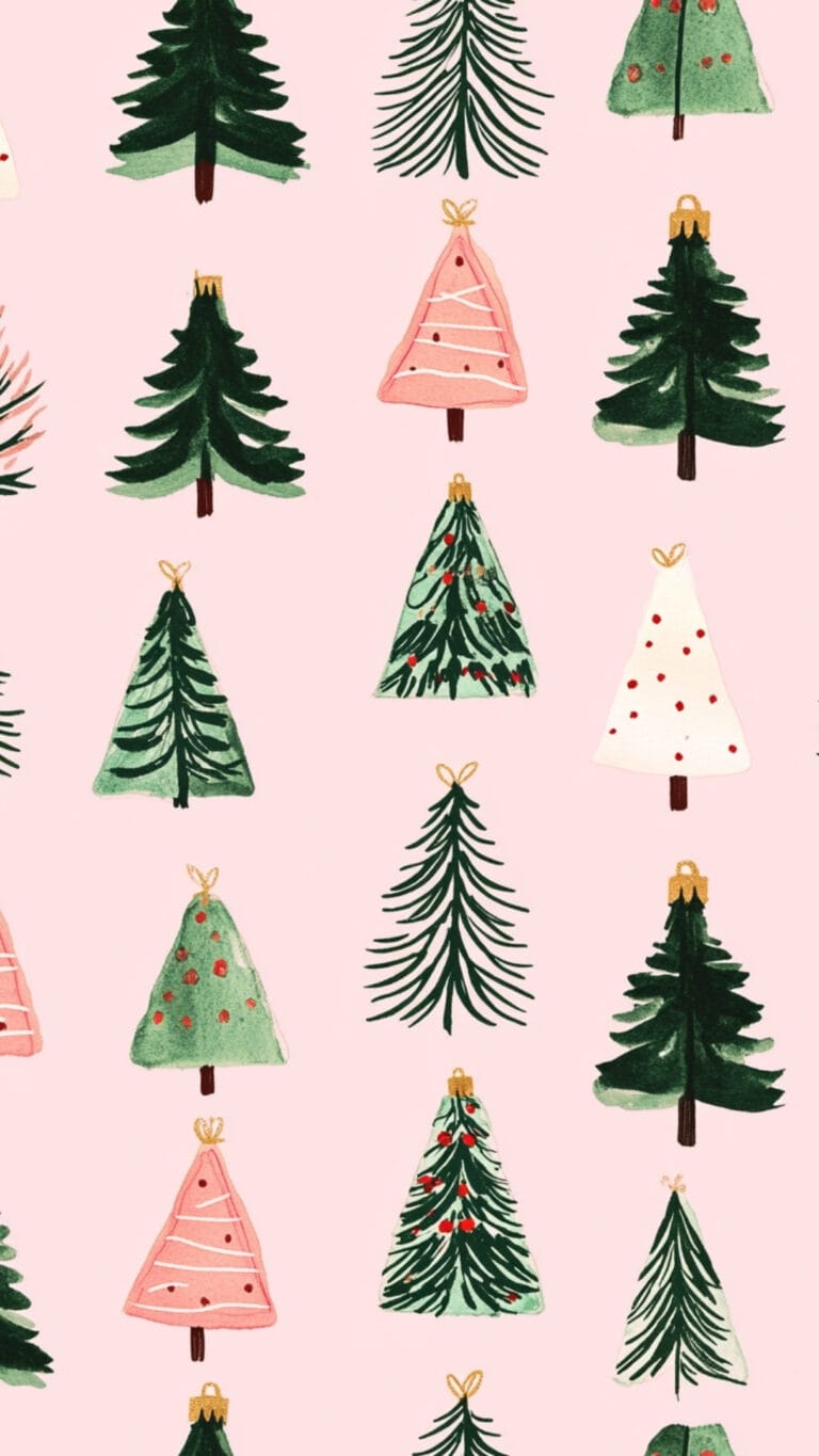 Pink Aesthetic Christmas Wallpaper